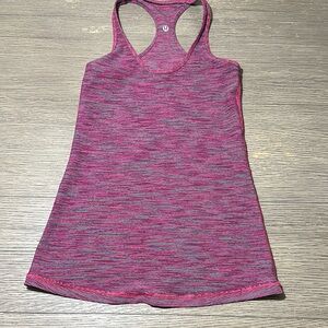 Lululemon Pink multi stripe Racerback Tank Top size 6